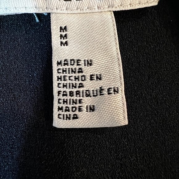 Like new H by HALSTON Navy Blue Satin-Like Sleeveless Shift Dress Size Medium - Picture 5 of 10